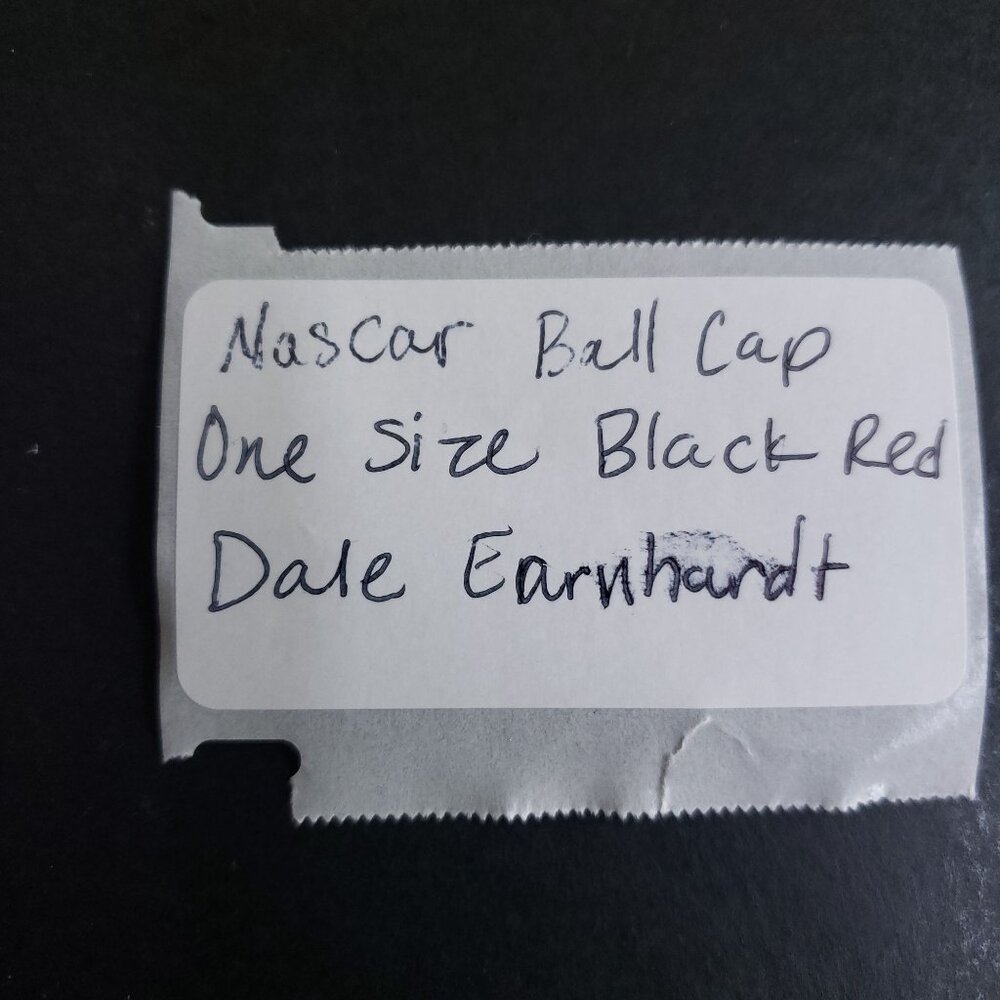 Dale Earnhardt NASCAR Black & Red Embroidered Ball Cap Adjustable Strap - Picture 5 of 6